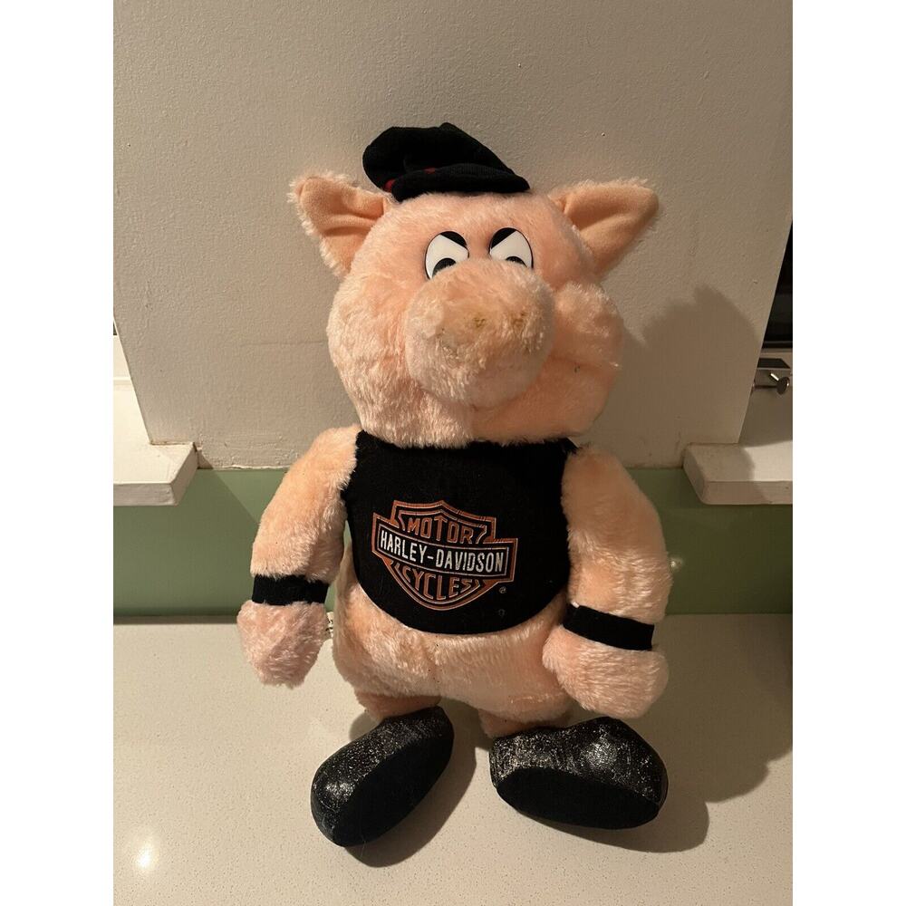 Vintage 1991 Harley Davidson Pig Plush 19” - RARE